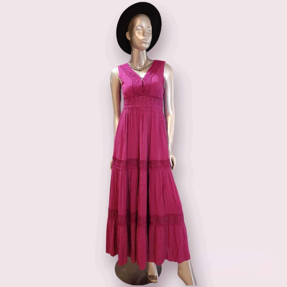 Fuschia Long Maxi Dress